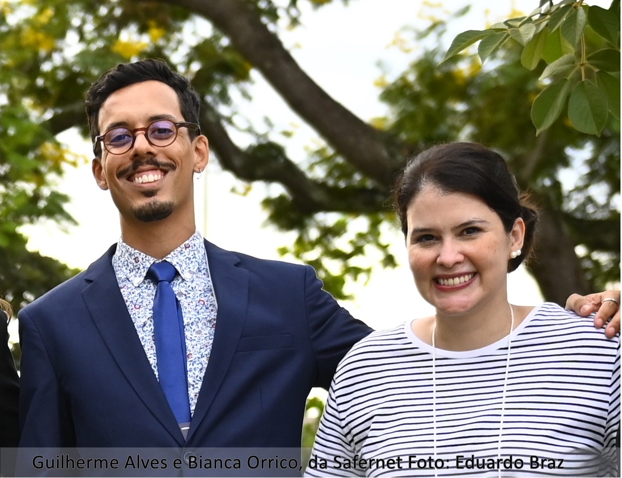 Guilherme Alves e Bianca Orrico da Safernet. Foto: Eduardo Braz